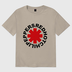 Футболка оверсайз мужская Red Hot Chili Peppers, цвет: миндальный