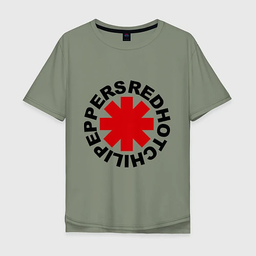 Мужская футболка оверсайз Red Hot Chili Peppers / Авокадо – фото 1