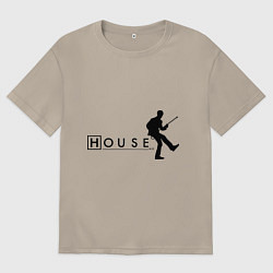 Футболка оверсайз мужская House MD, цвет: миндальный
