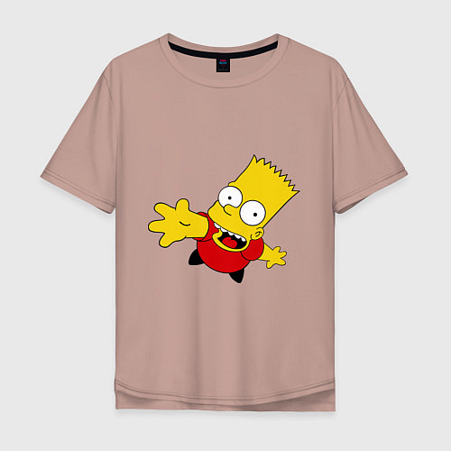 Мужская футболка оверсайз Simpsons 8 / Пыльно-розовый – фото 1
