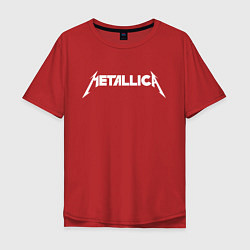 Футболка оверсайз мужская Metallica, цвет: красный
