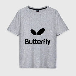 Футболка оверсайз мужская Butterfly Logo, цвет: меланж