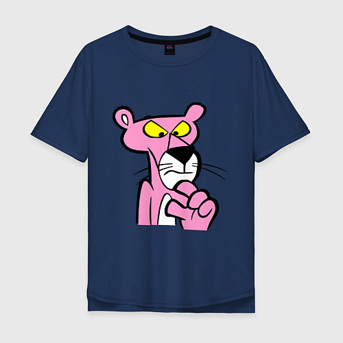 Мужская футболка оверсайз Розовая пантера / Тёмно-синий – фото 1