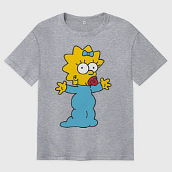 Футболка оверсайз мужская Maggie Simpson, цвет: меланж