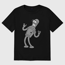 Футболка оверсайз мужская Bender Error, цвет: черный