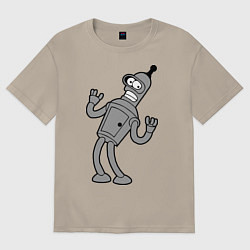 Футболка оверсайз мужская Bender Error, цвет: миндальный