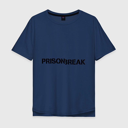 Мужская футболка оверсайз Prison Break / Тёмно-синий – фото 1