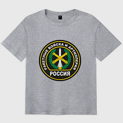 Футболка оверсайз мужская РВиА, цвет: меланж