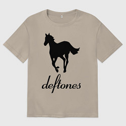Футболка оверсайз мужская Deftones, цвет: миндальный