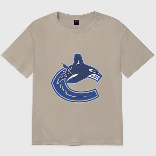 Мужская футболка оверсайз Vancouver Canucks / Миндальный – фото 1