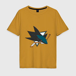 Футболка оверсайз мужская San Jose Sharks, цвет: горчичный