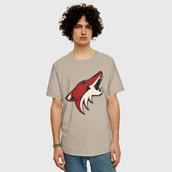 Футболка оверсайз мужская Phoenix Coyotes, цвет: миндальный — фото 2