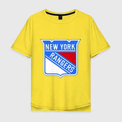 Футболка оверсайз мужская New York Rangers, цвет: желтый