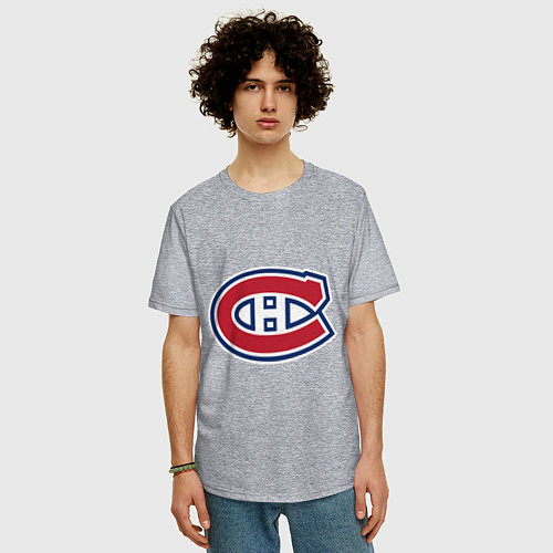 Мужская футболка оверсайз Montreal Canadiens / Меланж – фото 3