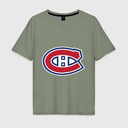 Футболка оверсайз мужская Montreal Canadiens, цвет: авокадо