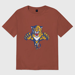 Футболка оверсайз мужская Florida Panthers, цвет: кирпичный