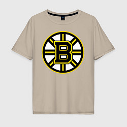 Футболка оверсайз мужская Boston Bruins, цвет: миндальный