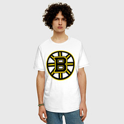 Футболка оверсайз мужская Boston Bruins, цвет: белый — фото 2