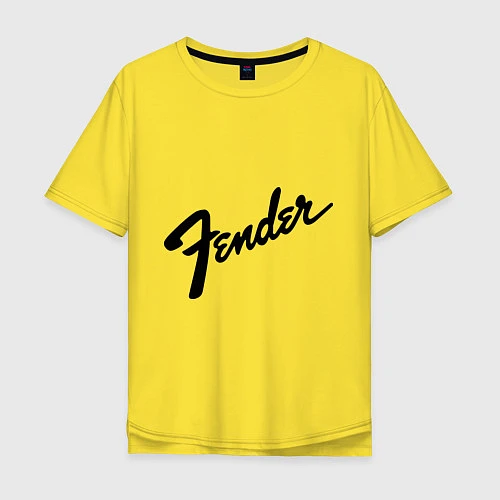 Мужская футболка оверсайз Fender / Желтый – фото 1