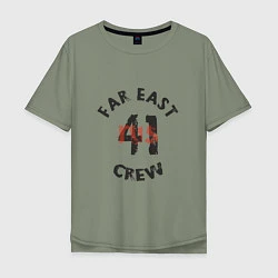 Футболка оверсайз мужская Far East 41 Crew, цвет: авокадо