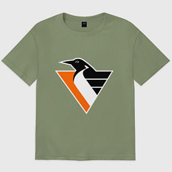 Футболка оверсайз мужская Pittsburgh Penguins, цвет: авокадо