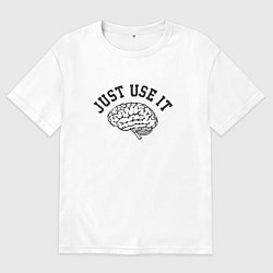 Мужская футболка оверсайз Мозг