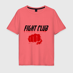 Футболка оверсайз мужская Fight Club, цвет: коралловый