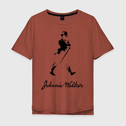Футболка оверсайз мужская Johnnie Walker, цвет: кирпичный