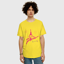 Футболка оверсайз мужская Paris Luxury, цвет: желтый — фото 2