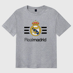 Футболка оверсайз мужская Real Madrid Lines, цвет: меланж