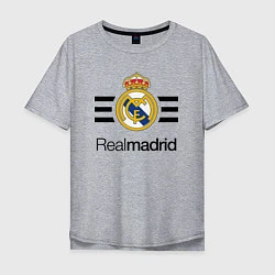 Футболка оверсайз мужская Real Madrid Lines, цвет: меланж