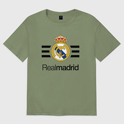 Футболка оверсайз мужская Real Madrid Lines, цвет: авокадо