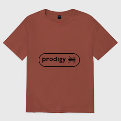 Футболка оверсайз мужская Prodigy лого с муравьем, цвет: кирпичный