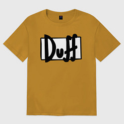 Футболка оверсайз мужская Duff, цвет: горчичный