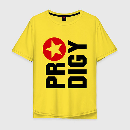 Мужская футболка оверсайз Prodigy Star / Желтый – фото 1