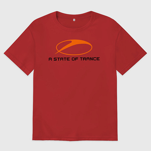 Мужская футболка оверсайз A State of Trance / Красный – фото 1