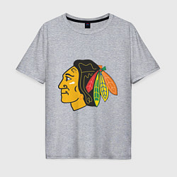 Футболка оверсайз мужская Chicago Blackhawks, цвет: меланж