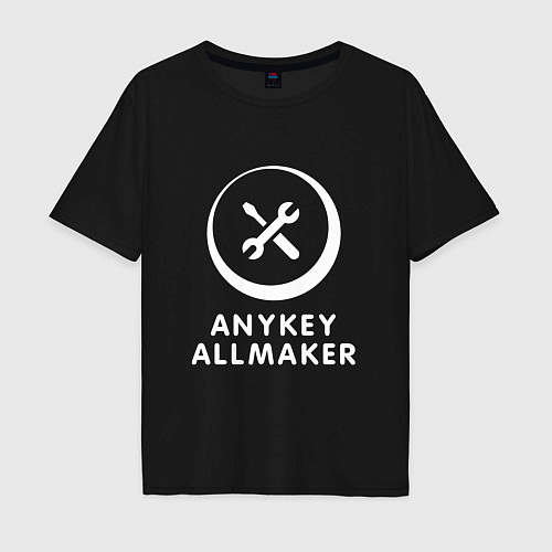 Мужская футболка оверсайз Anykey Allmaker / Черный – фото 1