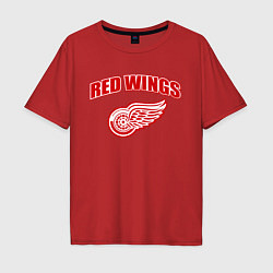 Футболка оверсайз мужская Detroit Red Wings, цвет: красный