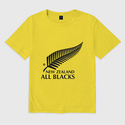 Футболка оверсайз мужская New Zeland: All blacks, цвет: желтый