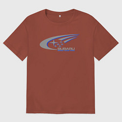 Мужская футболка оверсайз Subaru world rally team