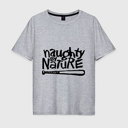 Футболка оверсайз мужская Naughty by nature, цвет: меланж