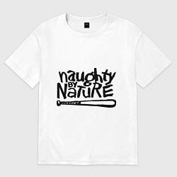 Футболка оверсайз мужская Naughty by nature, цвет: белый