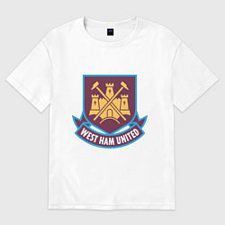 Футболка оверсайз мужская West Ham United, цвет: белый