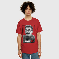 Футболка оверсайз мужская Stalin: Style in, цвет: красный — фото 2