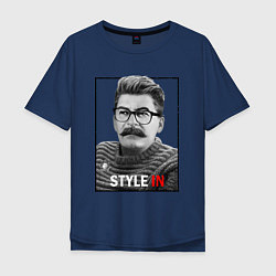 Футболка оверсайз мужская Stalin: Style in, цвет: тёмно-синий