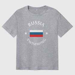 Мужская футболка оверсайз Swimming