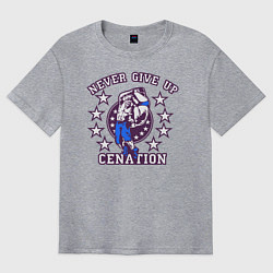 Футболка оверсайз мужская WWE Never Give Up, цвет: меланж