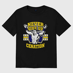 Футболка оверсайз мужская Never Give Up: Cenation, цвет: черный