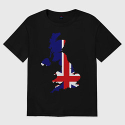 Футболка оверсайз мужская Великобритания (Great Britain), цвет: черный
